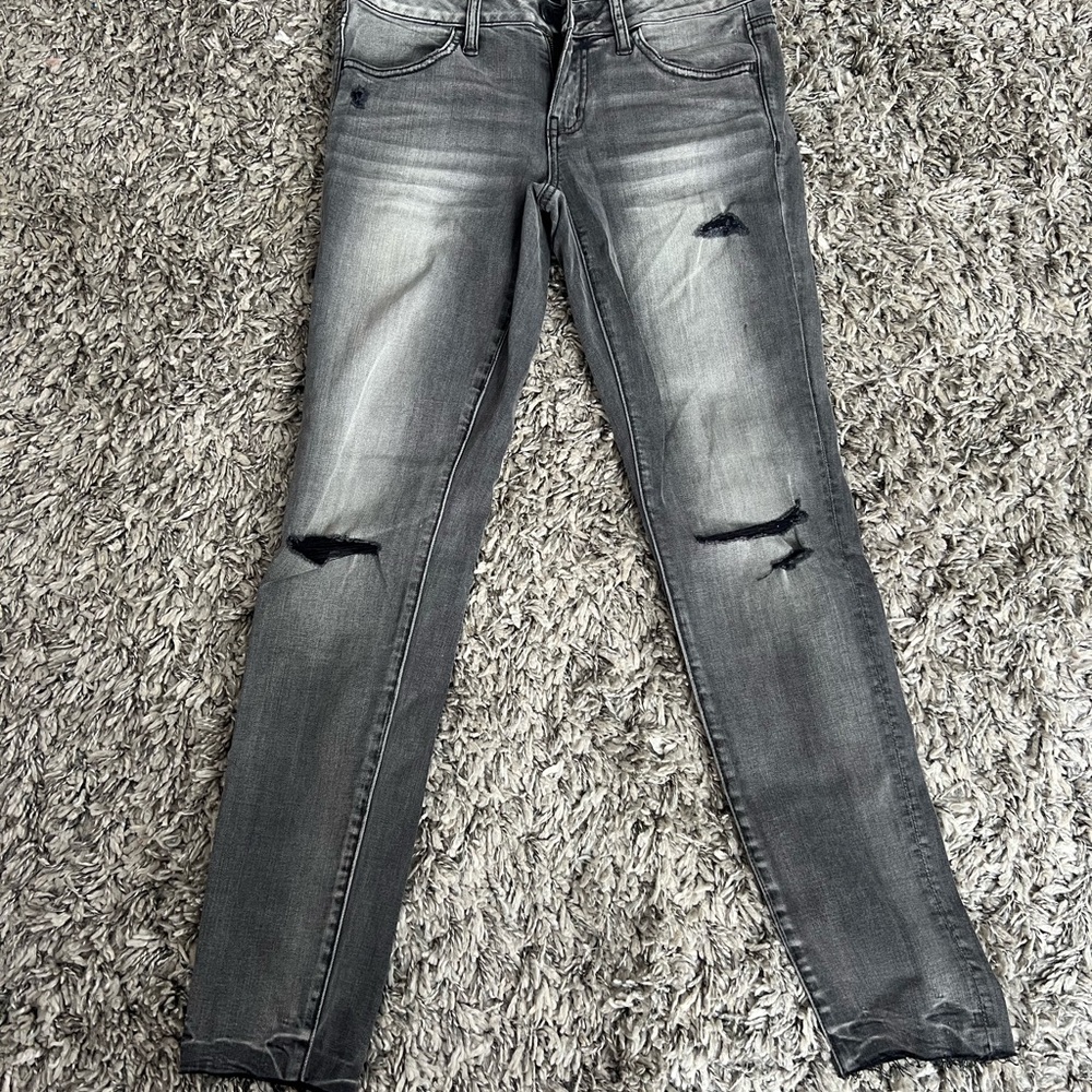 American Eagle Outfitters Distressed Black Skinny Jeans